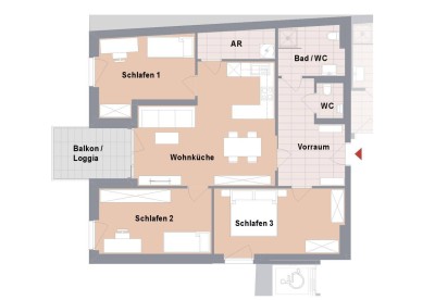 PROVISIONSFREI! Neubauprojekt - St.Leonhard! 4-Zimmerwohnung mit Innenhofbalkon!