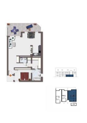 Frisch sanierte Wohnung mit Terrasse