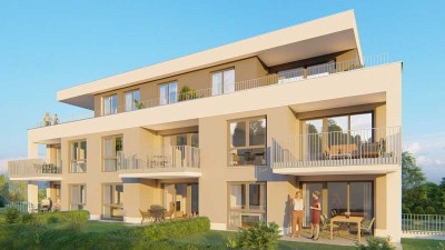 Stilvolle 2,5-Zimmer-Wohnung mit großem Balkon und Blick ins Grüne