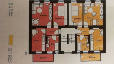WG-geeignete 2-Zimmer-Wohnung mit Balkon in Chemnitz