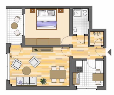 2-1/2 Zimmer-Wohnung in Herten mit Balkon und Aufzug