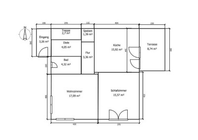 Möblierte 2-Zimmer-EG-Wohnung mit Terrasse, inkl. Strom und WLAN