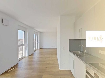 Besonders geschnittene 2-Zimmer-Wohnung mit EBK und BALKON im Neubauquartier FIELD 4