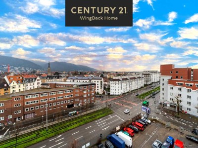 Wunderschöne Aussicht vom Balkon dieser Zweizimmerwohnung