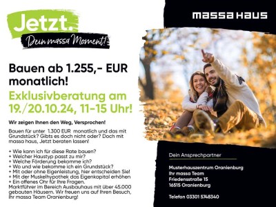 Tag der offenen Tür am 19. & 20.10. bei MASSA HAUS Oranienburg!