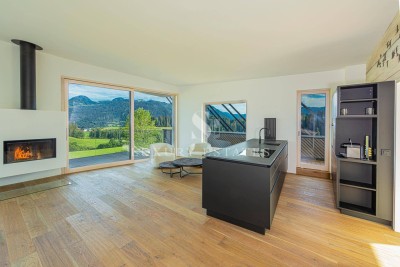 Edle Dachgeschosswohnung mit Wilder Kaiser - Panoramabergblick und luxuriöser Dachterrasse Traumlage in Schwendt I Bezirk Kitzbühel