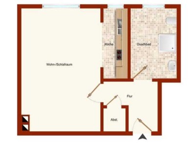 Perfekt für Studierende, Auszubildende oder Singles: Helle 1-Zimmer-Wohnung in zentraler Lage
