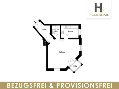 Zweitwohnung mit Erker -Top Lage -Provisionsfrei-