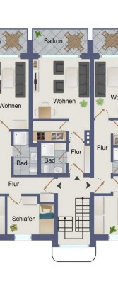 Helle 1-Zimmerwohnung mit Balkon fußläufig zur Speestraßße