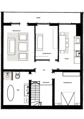 in Waldkraiburg 3 Zimmer Wohnung