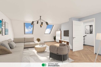 Maisonette-Wohnung mit Südbalkon