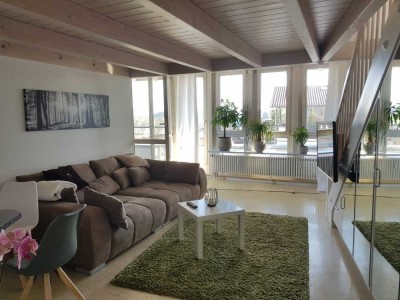 Maisonette-Wohnung mit Sicht auf Alpen u. Gehrenberg mit großer Dachterrasse