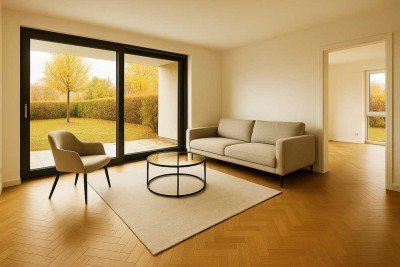 Barrierefreie Neubau-Gartenwohnung in Wiesbaden-Sonnenberg – Wohnen auf einer Ebene
