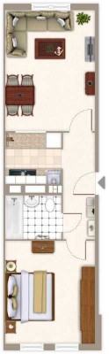 +++ZENTRALER ERSTBEZUG IN SANIERTE 2 ZIMMER WOHNUNG+++
