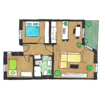 Erstbezug mit Balkon und EBK: Stilvolle 3-Raum-Wohnung mit luxuriöser Innenausstattung in Erfurt