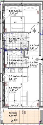 Moderne 2-Zimmer Wohnung im EG mit Terrasse in Niederzier