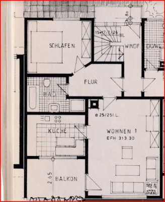 Schöne, geräumige 2-Zimmer-EG-Wohnung mit Balkon in Es-Zell