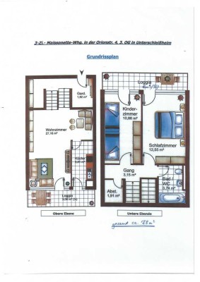 3-Zi. Split-Level-Wohnung *Top Rendite* 3%  od. Eigenbedarf, 2 Balkone