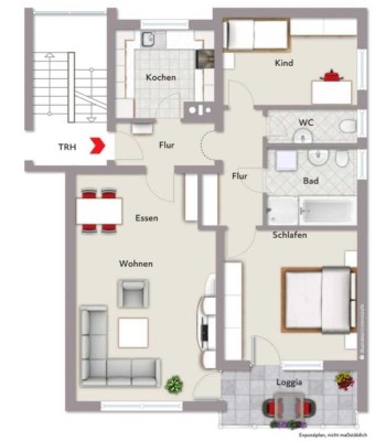 Helle 3 Zimmer Wohnung mit Balkon in Miltenberg- Neu renoviert
