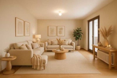 Stilvolle 2-Zimmer-Etagenwohnung mit großem überdachten Ostbalkon