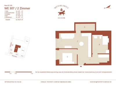 Stilvolle 2-Zimmer-Wohnung mit KfW-Förderung und idealer Lage von Teltow