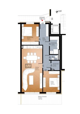 3 Zimmerwohnung 89m² Erstbezug