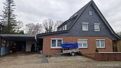 Ritterhude - Heerweger Moor: Vermietetes 2-Parteien-Rotklinkerhaus mit Doppelcarport, in Sackgasse.