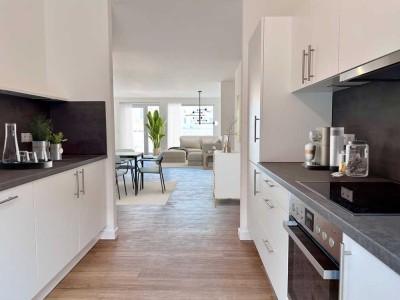MAISONETTE-Wohnung (Haus im Haus) mit Einbauküche, eigenem Eingang, FB-Hzg., Garten, Gäste-WC, TG-SP