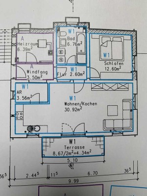 Geschmackvolle 2-Raum-Erdgeschosswohnung in Titisee-Neustadt OT Neustadt inkl. EBK und Stellplatz