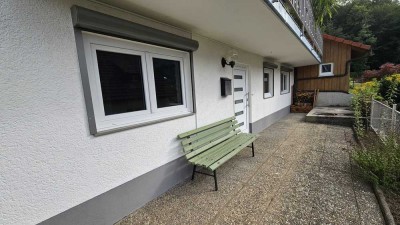 Schöne 2-Zimmer-Souterrain-Wohnung mit Einbauküche in Wembach