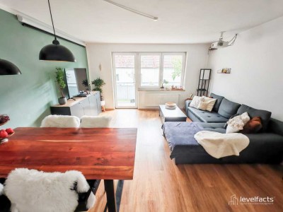 Sonnige 3-Zimmer-Wohnung mit Balkon & Gartenblick