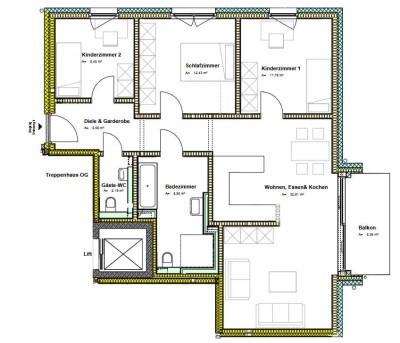 Exklusive 4-Zimmer-Wohnung mit Südbalkon