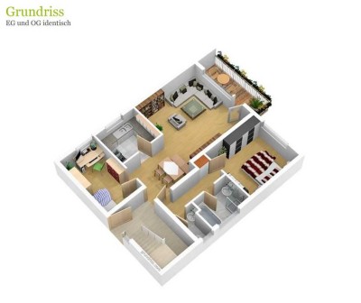 Modernisierte 3-Zimmer-Hochparterre-Wohnung mit Balkon in Korb-Kleinheppach