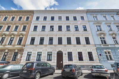 RARITÄT | Gewerbliches Apartment mit baubewilligter Planung | Komplett hofseitig | Bestlage in Gehweite zum 1. Bezirk | Repräsentatives Jahrhundertwendehaus