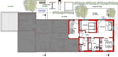 Moderne 3-Zimmer Wohnung mitte Terrasse in Spiegelberg