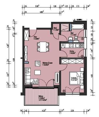 2 ZKB, Abst., Balkon in Dannstadt-Schauernheim