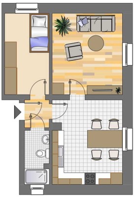 Demnächst frei! 2-Zimmer-Wohnung in Dortmund Renninghausen