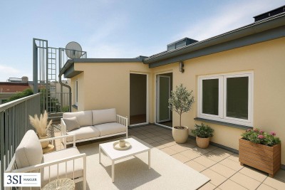 Dachgeschoß-Maisonette mit optimaler Aufteilung für viel Privatsphäre und großzügiger Ostterrasse