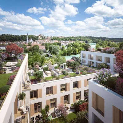 Zwei-Zimmer-Penthouse mit Rooftop-Terrasse und Blick über Landsberg