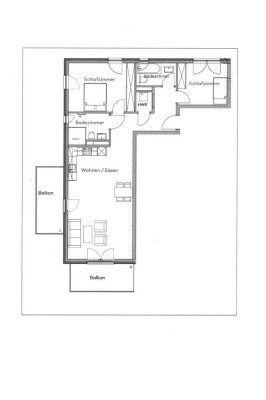 Familienfreundliche 3-Zi.-Whg. mit 2 Balkonen & Tiefgarage – Nachmieter gesucht ab 01.09.2025