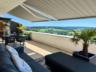 Exklusive Penthouse-Wohnung mit Dachterrasse, Sauna und Fernblick