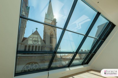 Spektakulärer Blick - Erstbezugsmaisonette im Stilaltbau - große Terrasse - Garage im Haus