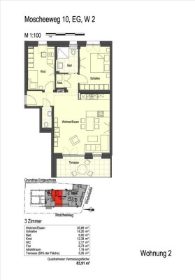 3-Zimmer Erdgeschoss-Wohnung mit Einbauküche!