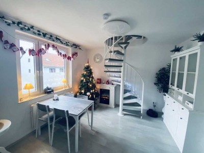 Maisonettewohnung, für 2-3 Personen, mit EK, Balkon & Garten