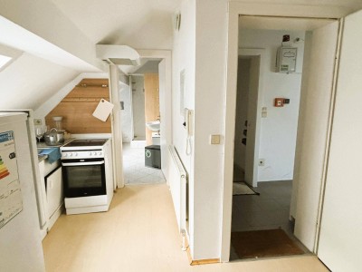 Dachgeschosswohnung im Innenstadtund und Blick an die Donau