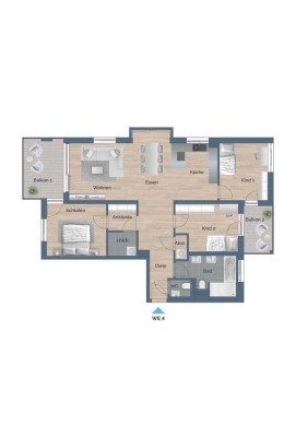 Moderne 4,5-Zimmer-Wohnung im Neubau – Ihr neues Zuhause im Obergeschoss in Alfdorf! Wohnung Nr. 4