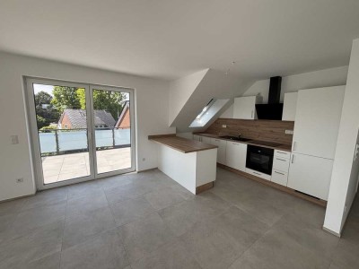 Erstbezug!
hochwertige 3-Zimmer Wohnung 
mit Küche und Stellplatz
in Rheine-Eschendorf zur Miete!
