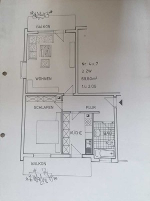 Helle 2-Zimmer-Wohnung mit Balkon im 1. OG in Linkenheim-Hochstetten