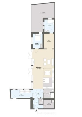 "Loftartig wohnen in der Innenstadt" - 4-Zimmer-Erdgeschosswohnung mit Terrasse