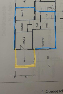 4-Zimmer-Wohnung mit kleinen Balkon im 2. OG in Uhingen Nassach
